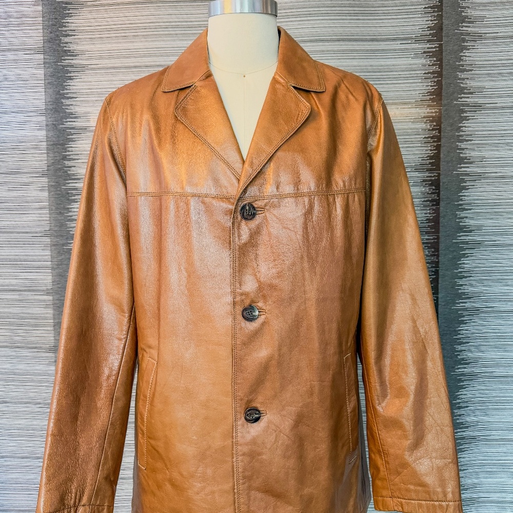 Wilsons Leather Caramel Brown Leather Jacket | Men’s M